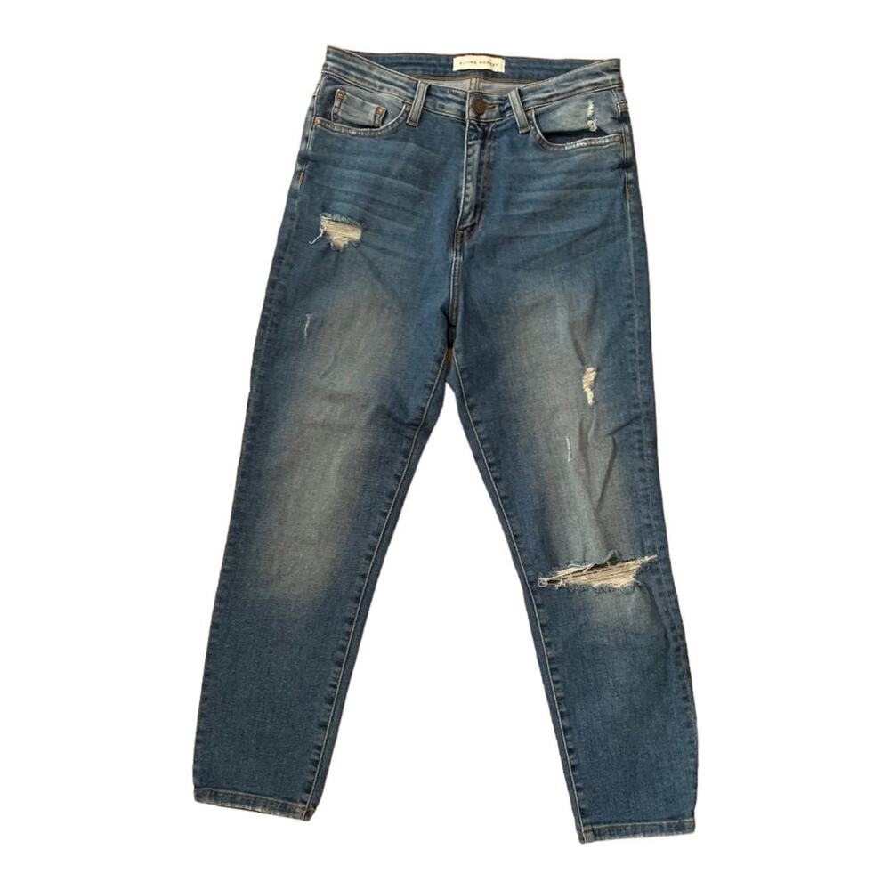 Flying monkey mom fit ankle jeans size 27 distressed regular wash